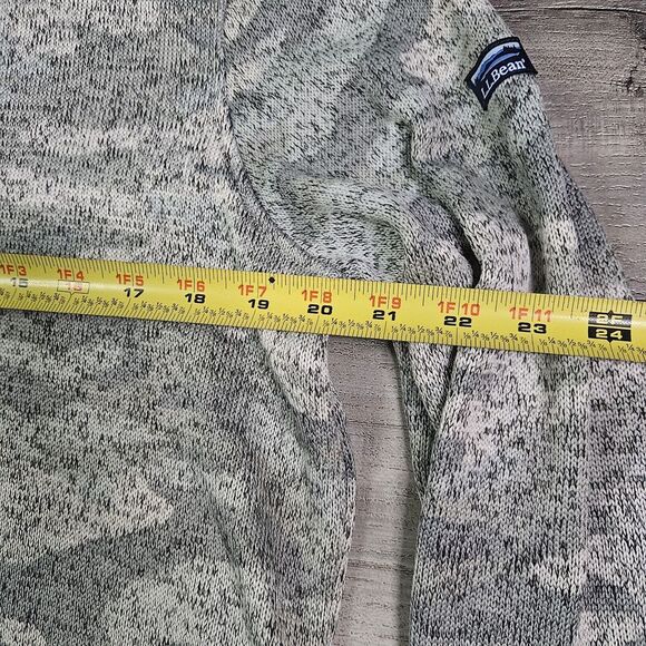 LL Bean Womens Medium Gray Heather Camo Sweater Pullover Long Sleeve Camouflage - Picture 5 of 7